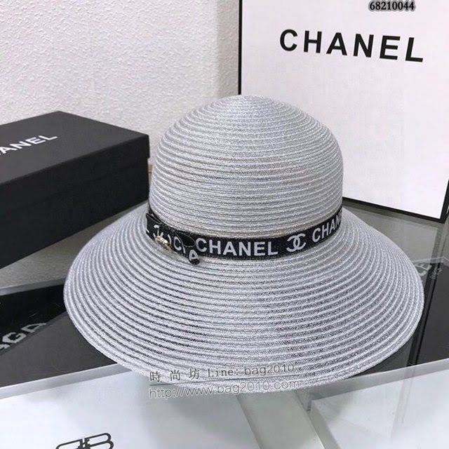 Chanel女士帽子 香奈兒簡約絲帶草編草帽盆帽禮帽  mm1404